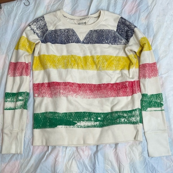 Hudson's Bay Co X Shared Cedar Vintage Sweatshirt 4 Point Blanket Small - Picture 2 of 11